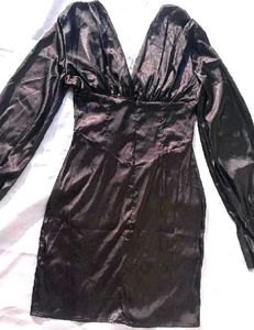brand new (urbanic)Satin V-Neck  korean Mini Dress
