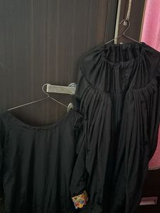Elegant Black Kurta Set with Colorful Embroidery