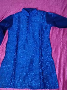 Elegant Blue Embroidered Kurta
