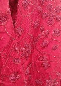 Red Embroidered frock