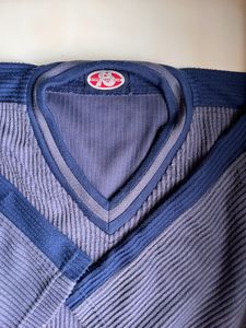 Retro Striped V-Neck T-Shirt Men