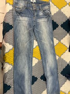 Ice blue jeans