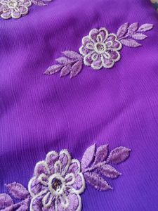 Lavender Embroidered Saree