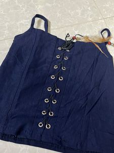 Blue Corset Top