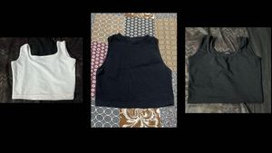 Pack of 3 Crop Tank Tops Bundle
