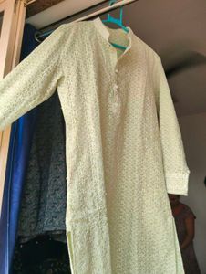 Embroidered Cotton Kurta