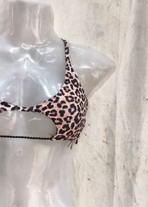 Leopard Print Bikini Top