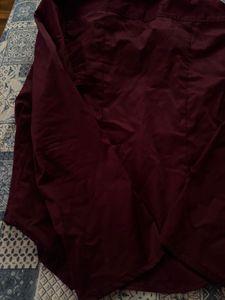 Elegant Burgundy Long Sleeve Blouse