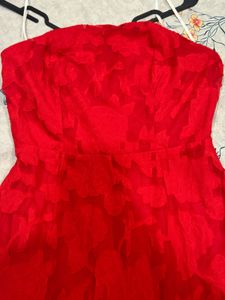 Stunning Red Lace Lehenga Skirt