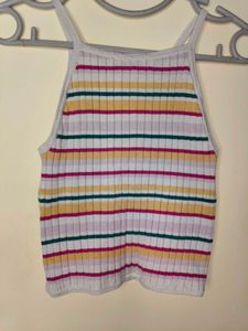 H&M Striped Ribbed Tank Top