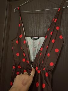 Stylish Red &amp; Black Printed Maxi Dress