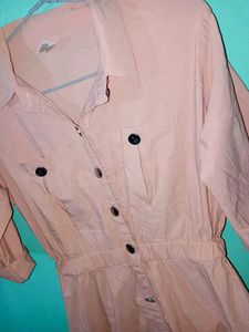 Peach Color Stretchable Dress 🥰