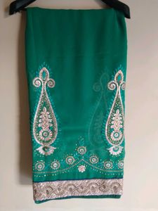 Embellished Green &amp; Pink Indian Outfit