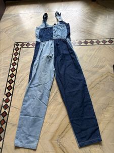 blue denim jumpsuit
