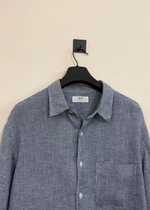 Men's Blue Checkered Casual Shirt