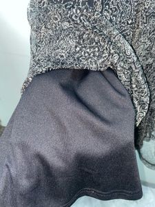 Sheer Black Printed Maxi Dress