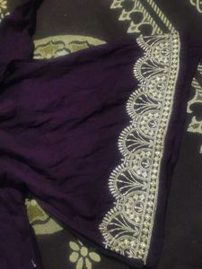 Elegant Purple Kurta Set with Embroidery