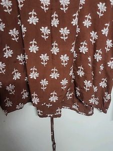 Corset Back Floral Print Kurta