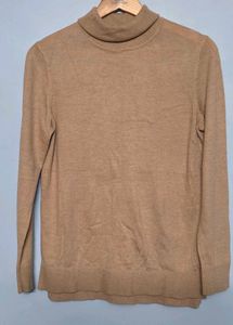 Tan Turtleneck Sweater