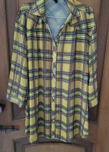 Plaid Button-Up Top