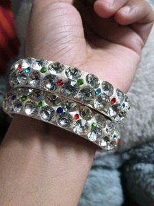 Sparkling Crystal Bangles - Set of 2