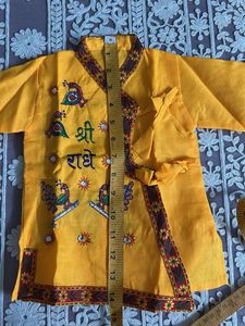Yellow Kurta Dhoti Set Krishna Dress