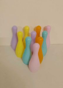 Plastic Bowling Pins and Balls Toy Set