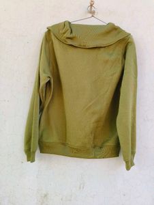 Women Olive Green  Sweatshirt