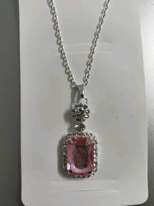 Elegant Pink Stone Necklace