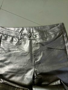 Metalic Leather Bronze Trouser Waist 32