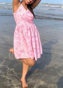 Cute Pink Floral Sundress