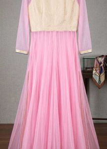 Elegant Pink &amp; Gold Embroidered Bridal Set
