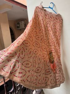 Designer Embellished Lehenga Skirt blouse nd duptt
