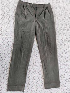 Men's Grey Striped Dress Pants