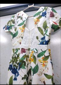 Floral Print coord set with Lace Detail