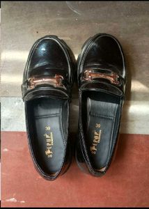 Stylish Black heels Loafers chunky boot