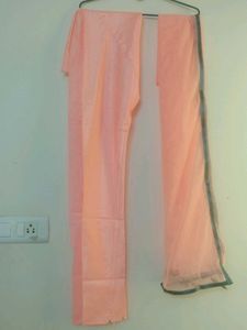Elegant Peach Floral Anarkali Gown