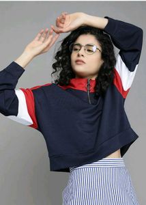 Color Block Zipup Sweatshirt