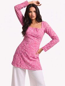 Nishorama Jasmin Pink Full Sleeve Kurti