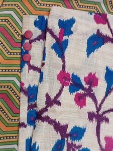 Pink Salwar Kurta Dupatta set in cotton print