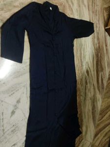 Navy Button-Down Kurti