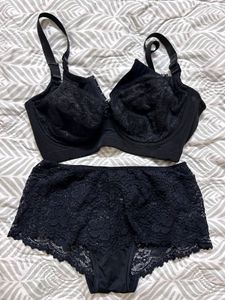 Used Black Lace Lingerie Set