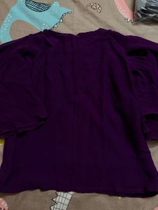 Elegant Purple Layered Sleeve Top