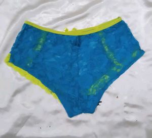 Blue Lace Briefs with Yellow 💛