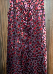 Velvet Dot Print Sleeveless Dress