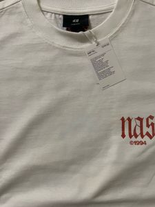 New H&amp;M x NAS Oversized T-Shirt | White