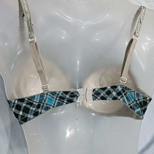 Charming 😍Plaid Bra with Ruffle Trim