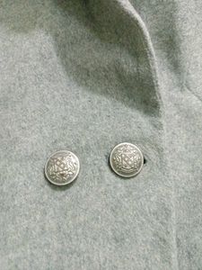 Imported Small Classic Grey Double-Breasted Blazer