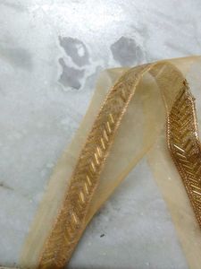 Golden Beaded Ethnic Dupatta Border
