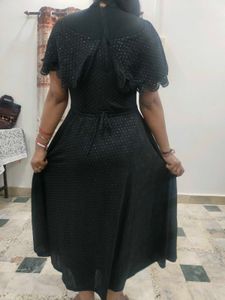 Elegant Black Cape Dress